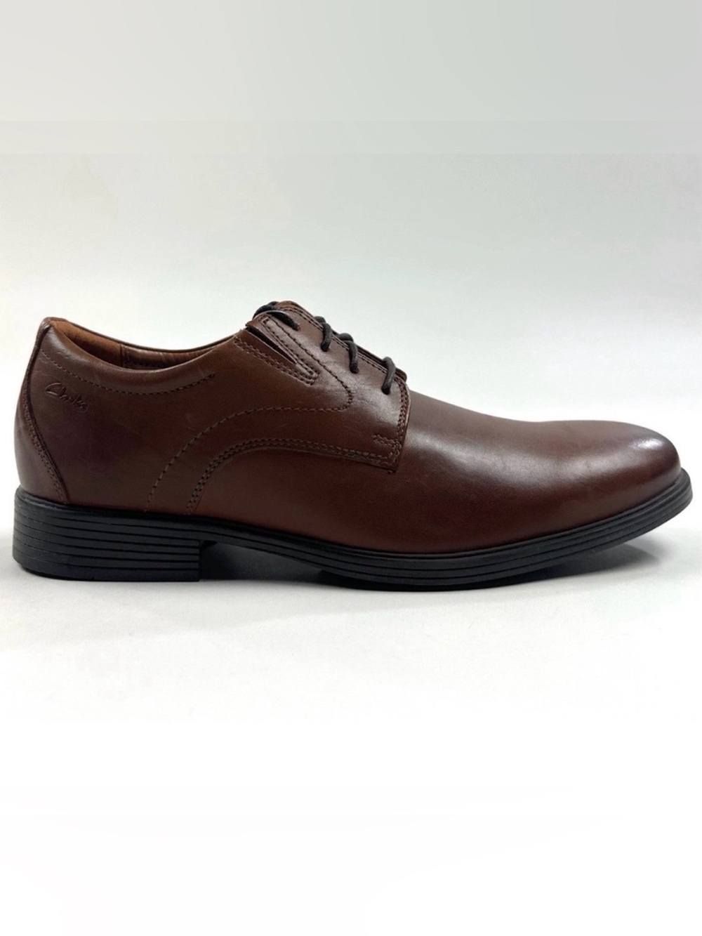Clarks Whiddon Plain Toe Brown Leather Men 7 Oxford Dress Shoes Comfort 26152919